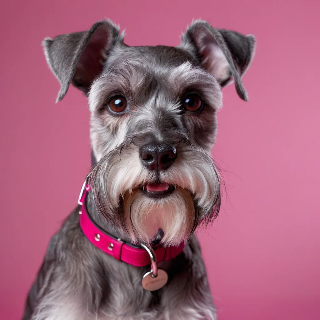 Reference photograph of a schnauzer commissioned for a portrait